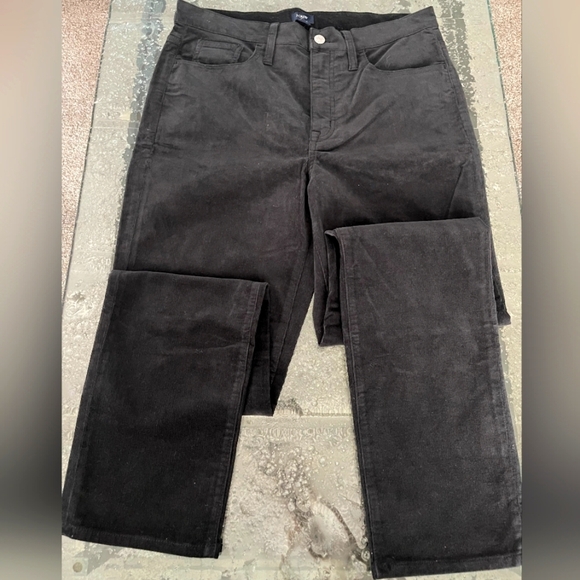 Nwt J. Crew Womens Black Corduroy Straight Leg Pants Size 30T - Picture 1 of 4